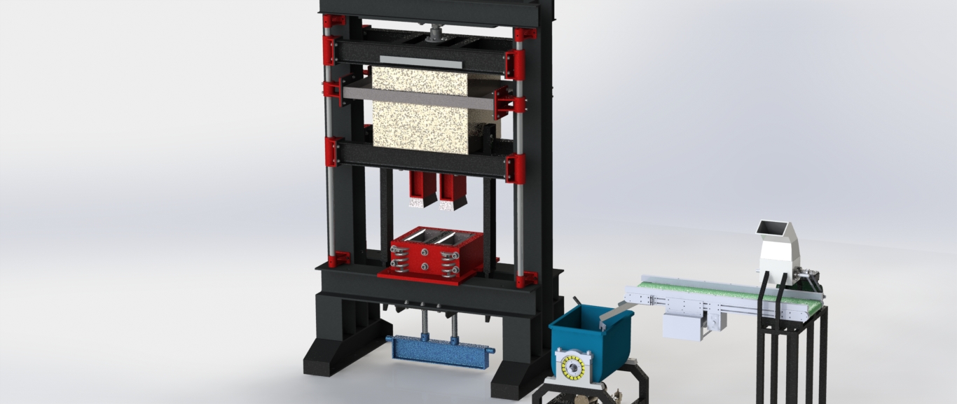 环保再生塑料和沙砖